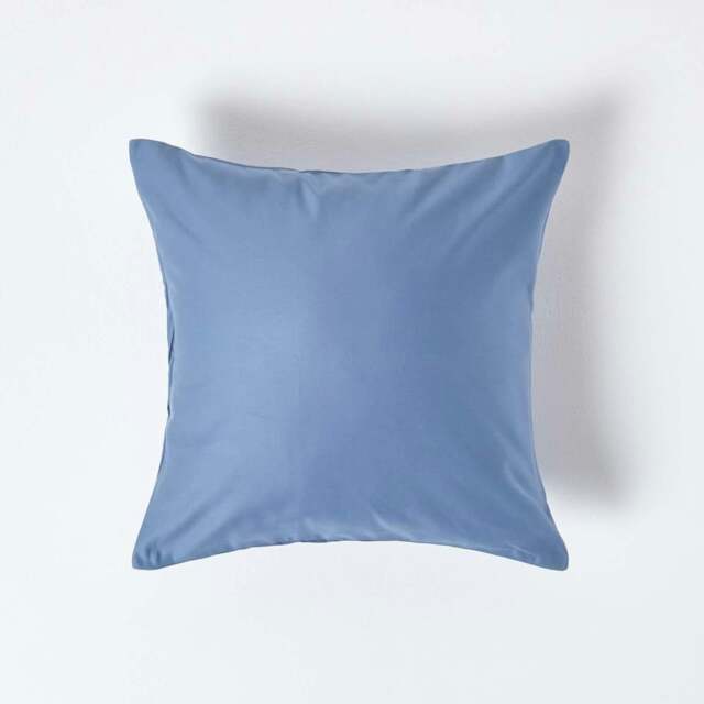 Rackhams Premium 1000 TC Egyptian Cotton Sateen Weave Pillowcase, European Size - Air Force Blue - 40 x 40 cm - image 1