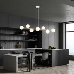 Rackhams GRAVITY  Pendant lamp 8 x E14 White, Gold with White Shade - thumbnail 3