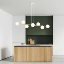 Rackhams GRAVITY  Pendant lamp 8 x E14 White, Gold with White Shade - thumbnail 2