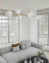 Rackhams GRAVITY  Pendant lamp 8 x E14 White, Gold with White Shade - thumbnail 5