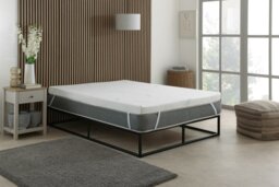 Rackhams European Double Cooling Foam Mattress Topper - 2.5cm Thick - White - 1 - 4ft Small Double Mattress (120cm x 190cm)