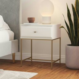 Rackhams Effie Nightstand with 1 Drawer White - White - thumbnail 2
