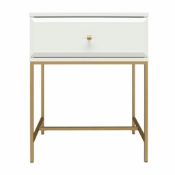 Rackhams Effie Nightstand with 1 Drawer White - White - thumbnail 3