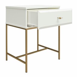 Rackhams Effie Nightstand with 1 Drawer White - White - thumbnail 4
