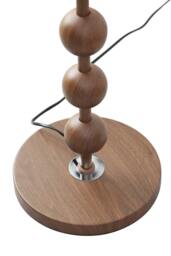 Rackhams Modern Chinese-Inspired Standing Floor Lamp with Fabric lampshade and Metal Base - Multi - One Size - thumbnail 6