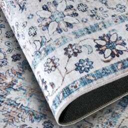 Rackhams Shortpile Rug Cream & Blue Saveh – Oriental Design - 160X230 cm - thumbnail 3