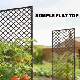 Rackhams Garden Arch, Wicker Trellis Support Frame with Flat Top, Natural - Wicker - Natural wood finish - Garden Arch - thumbnail 5