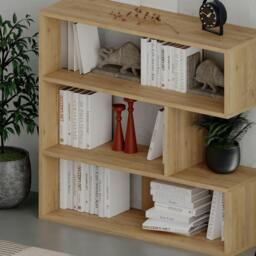 Rackhams Molly Modern Compact Bookcase Display Unit No.1 89cm - White - thumbnail 6