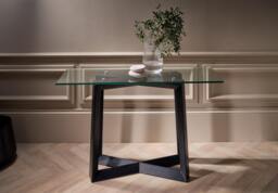Rackhams Large Console Tables - Natural Black Oak - thumbnail 6