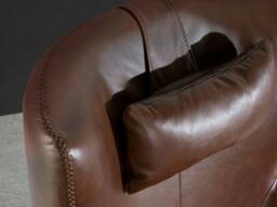 Rackhams Cognac Brown Leather Swivel Armchair 5089 - Modern - Yes - No - thumbnail 5