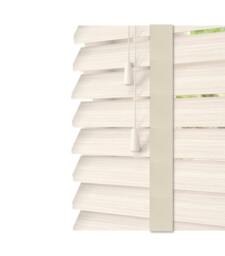 Rackhams White Oak Faux Wood Venetian Blinds with Tapes (130cm Drop) - 240cm