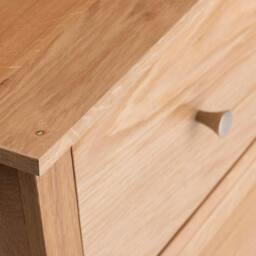 Rackhams Edward Hopper Chest of Drawers 2 Over 2 Drawer Modern Wooden Storage Assembled - Oak, Brown - thumbnail 6