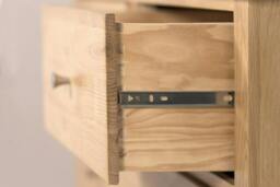 Rackhams Edward Hopper Chest of Drawers 2 Over 2 Drawer Modern Wooden Storage Assembled - Oak, Brown - thumbnail 4