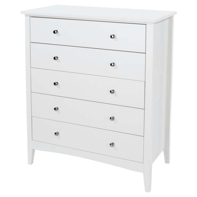 Rackhams Como 5 Drawer Large Chest of Drawers - white - image 1