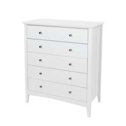 Rackhams Como 5 Drawer Large Chest of Drawers - white - thumbnail 2