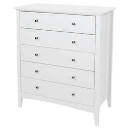 Rackhams Como 5 Drawer Large Chest of Drawers - white - thumbnail 1