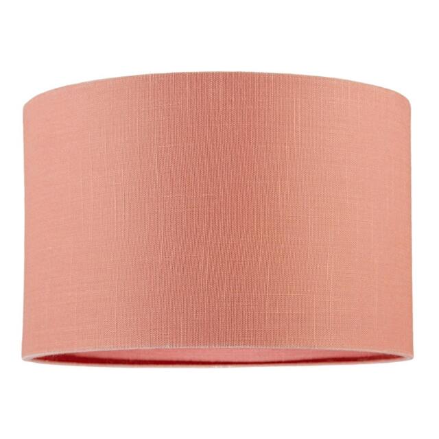 Rackhams Chic Designer Peach Palazzo Textured Linen Fabric Circular Lamp Shade - image 1