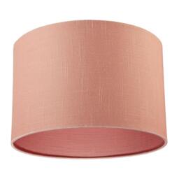 Rackhams Chic Designer Peach Palazzo Textured Linen Fabric Circular Lamp Shade - thumbnail 5