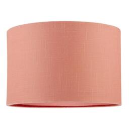 Rackhams Chic Designer Peach Palazzo Textured Linen Fabric Circular Lamp Shade - thumbnail 1