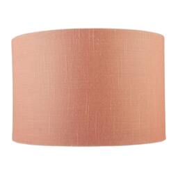 Rackhams Chic Designer Peach Palazzo Textured Linen Fabric Circular Lamp Shade - thumbnail 4