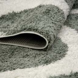 Rackhams Moodi Shaggy Green Erosan Rug - 80X150 cm - thumbnail 4