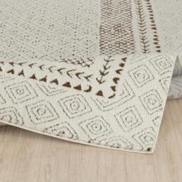 Rackhams Freud-Modern Ivory Brown High Pile Rug - 140 x 200 cm - thumbnail 4