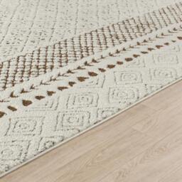 Rackhams Freud-Modern Ivory Brown High Pile Rug - 140 x 200 cm - thumbnail 3