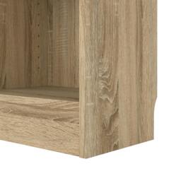 "Rackhams Basic Tall Narrow Combination Storage Bookcase in Oak (4 Shelves) with White Door - Manufactured Wood - 1 - Oak & White " - thumbnail 6