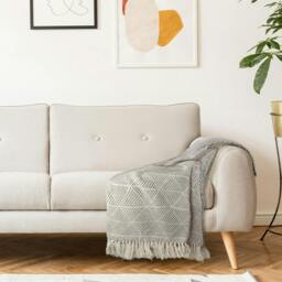 "Rackhams Zahra Natural Throw - 90x100""" - thumbnail 4