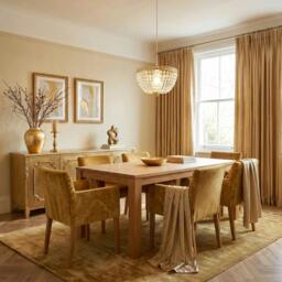 Rackhams Circular Crown Pendant Shade in Polished Gold with Clear Acrylic Beads - thumbnail 6