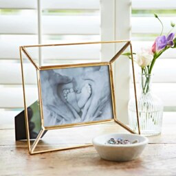 "Rackhams Anjana Recycled Glass and Gold Metal Photo Frame - 7"" x 5""" - thumbnail 4