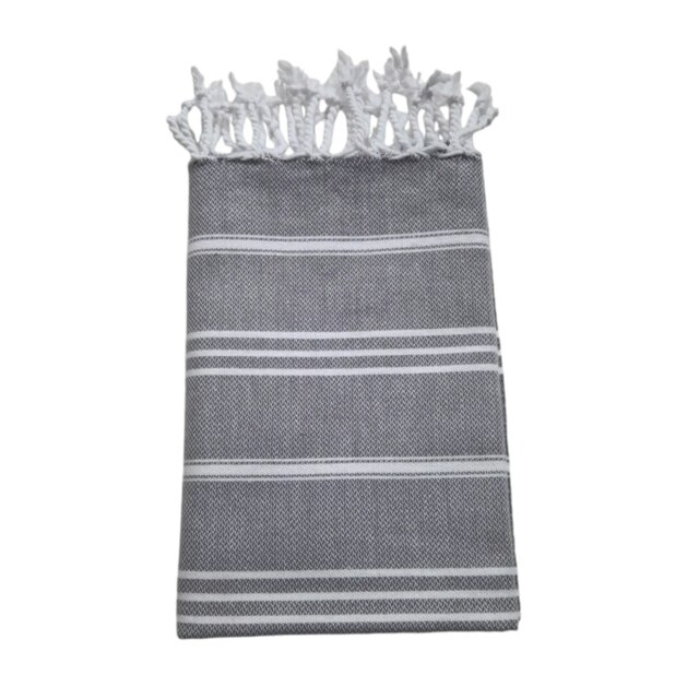 Rackhams Trendy Cotton Hammam Hand Towel - Smoke - image 1