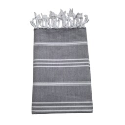 Rackhams Trendy Cotton Hammam Hand Towel - Smoke - thumbnail 1