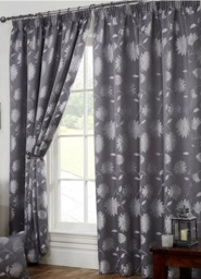 "Rackhams Freya Curtains - Silver - 66"" x 90"""