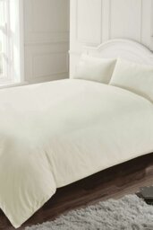 Rackhams Egyptian Cotton Duvet Cover Set 400 Thread Count - White - Double - Duvet Cover Set - thumbnail 2