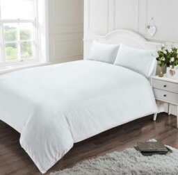 Rackhams Egyptian Cotton Duvet Cover Set 400 Thread Count - White - Double - Duvet Cover Set - thumbnail 6