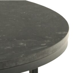 Rackhams Spiro Coffee Table with Black Marble Melamine Top & Black Legs - 1 - Black - Black - thumbnail 5