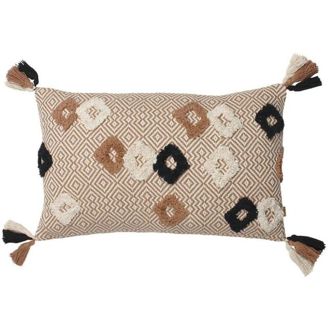 Rackhams Benji Tufted Cushion Cover - Cinnamon - 30cm x 50cm - Cinnamon - 100% Cotton - image 1