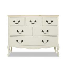 Rackhams Juliette Chest of Drawers Large 6 Drawer French Style Bedroom Storage - Champagne, Cream - thumbnail 5