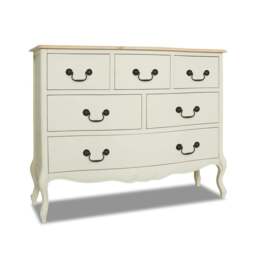 Rackhams Juliette Chest of Drawers Large 6 Drawer French Style Bedroom Storage - Champagne, Cream - thumbnail 6