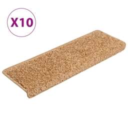 Rackhams Stair Mats 10 pcs 65x21x4 cm Beige - thumbnail 2