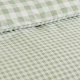 Rackhams Bamford Gingham Check Reversible Duvet Cover Set Green - Double - Green - thumbnail 4