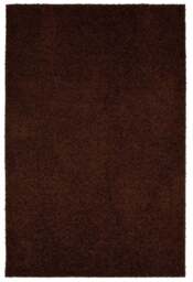 Rackhams Fiji Chocolate Brown Washable Solid Shaggy Rug - 100X150 cm - thumbnail 1