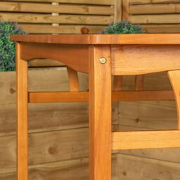 Rackhams Kapalua 4 Seater Rectangular Outdoor Wooden Slatted Top Dining Table - thumbnail 5