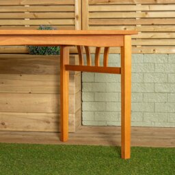 Rackhams Kapalua 4 Seater Rectangular Outdoor Wooden Slatted Top Dining Table - thumbnail 4