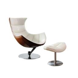 Rackhams Russell Lobster Chair, With Ottoman, Walnut Texture, Armchair - Texture B - thumbnail 3