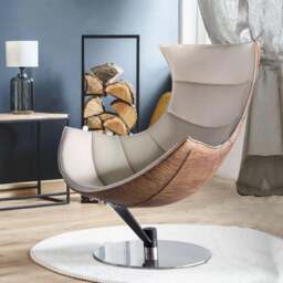 Rackhams Russell Lobster Chair, With Ottoman, Walnut Texture, Armchair - Texture B - thumbnail 4