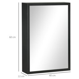 Rackhams Wall Mounted Bathroom Cabinet with Mirror and Storage Shelves - Bathroom cabinet with mirror - 1 - 40W x 12D x 60H cm - thumbnail 5