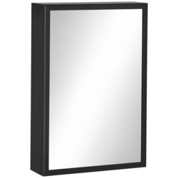 Rackhams Wall Mounted Bathroom Cabinet with Mirror and Storage Shelves - Bathroom cabinet with mirror - 1 - 40W x 12D x 60H cm - thumbnail 2
