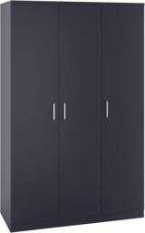 Rackhams Dakota 3 Door Triple Wardrobe - Dark Grey - thumbnail 1